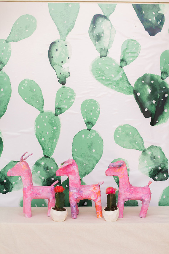 Pink cactus themed 1st birthday