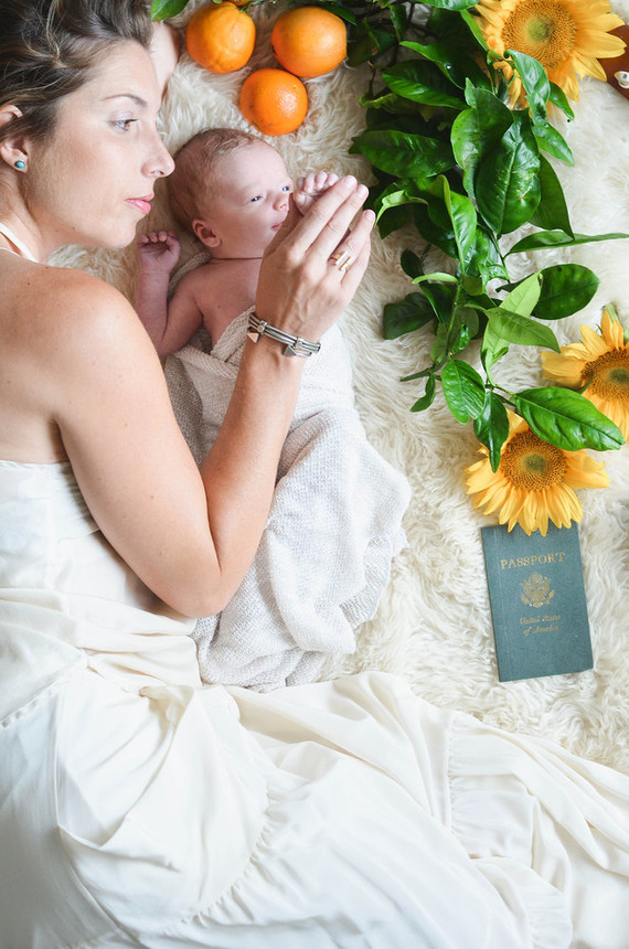 Summery newborn photos Inspiration