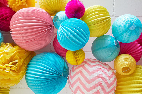 Paper lantern party decor Inspiration
