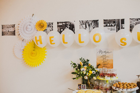 Sunny yellow baby shower ideas