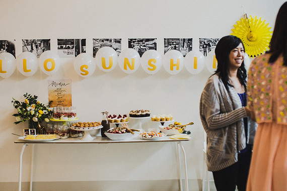 Sunny yellow baby shower ideas