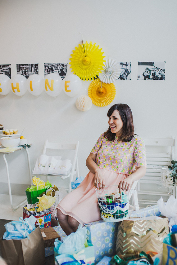 Sunny yellow baby shower ideas