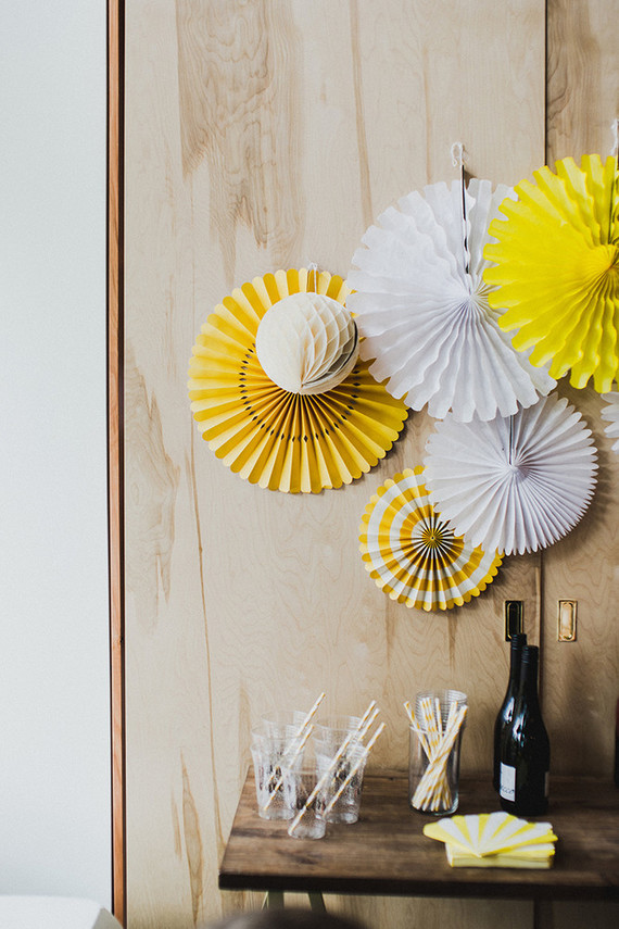 Sunny yellow baby shower ideas