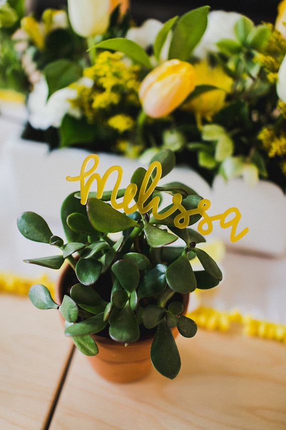Sunny yellow baby shower ideas