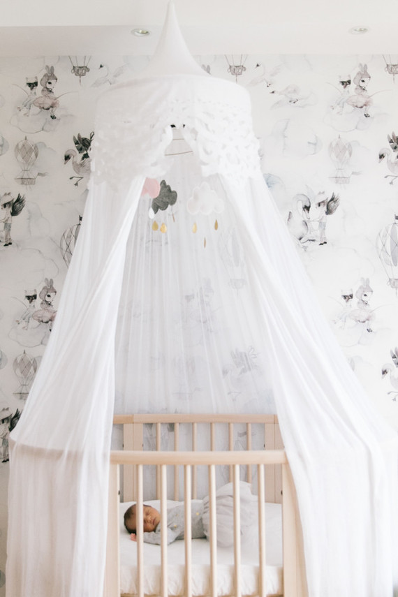 Feminine modern girl nursery Inspiration