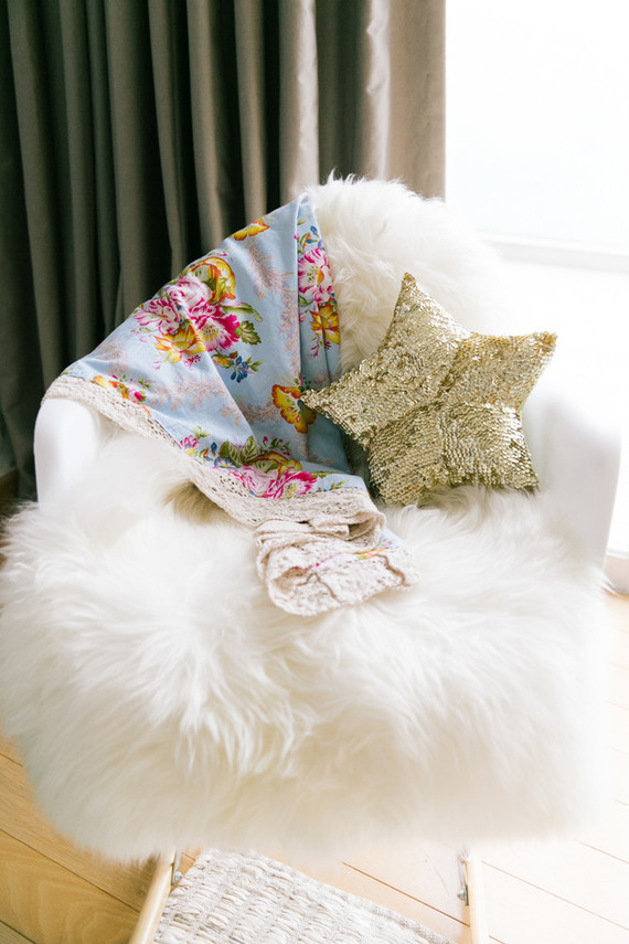 Feminine modern girl nursery