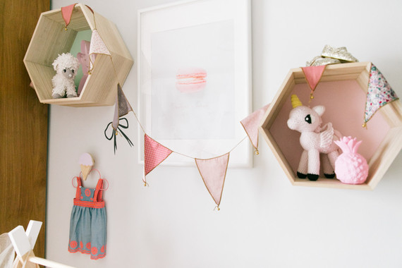 Feminine modern girl nursery
