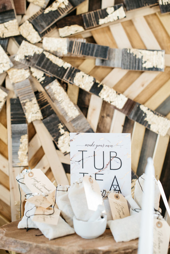 DIY tub tea station
