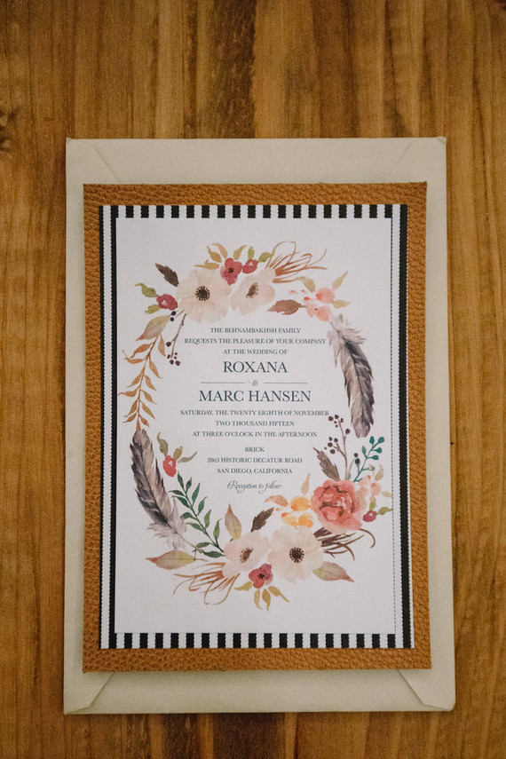 Fall wedding invitation