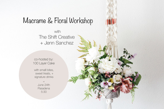 Macrame and floral workshop Inspiration