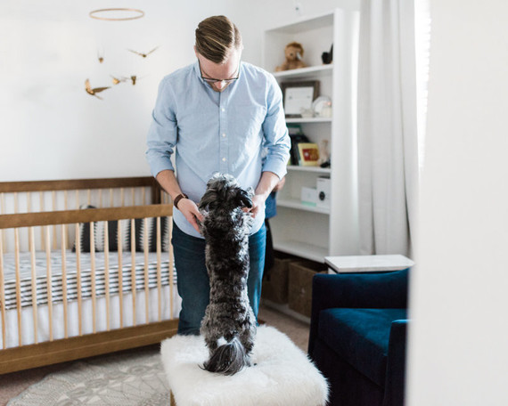 Neutral, modern boy's nursery