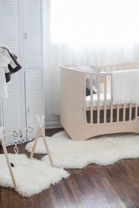 all white bohemian modern nursery Inspiration