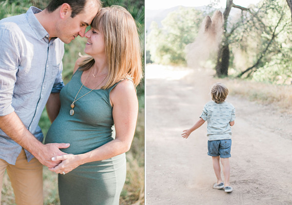 Sunset maternity + family session in Topanga