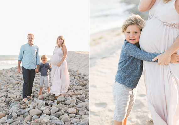 Sunset maternity + family session in Topanga