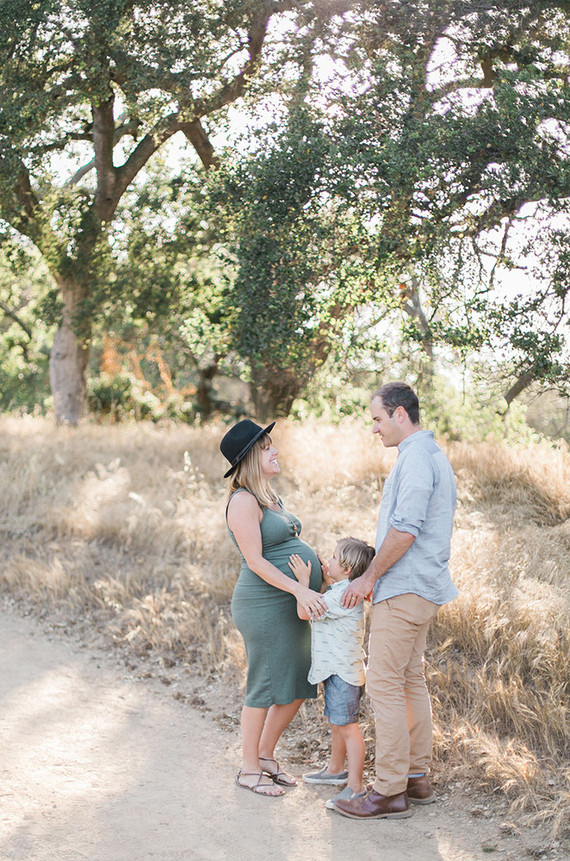 Sunset maternity + family session in Topanga