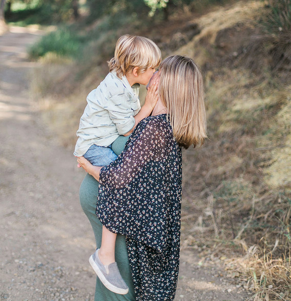 Sunset maternity + family session in Topanga