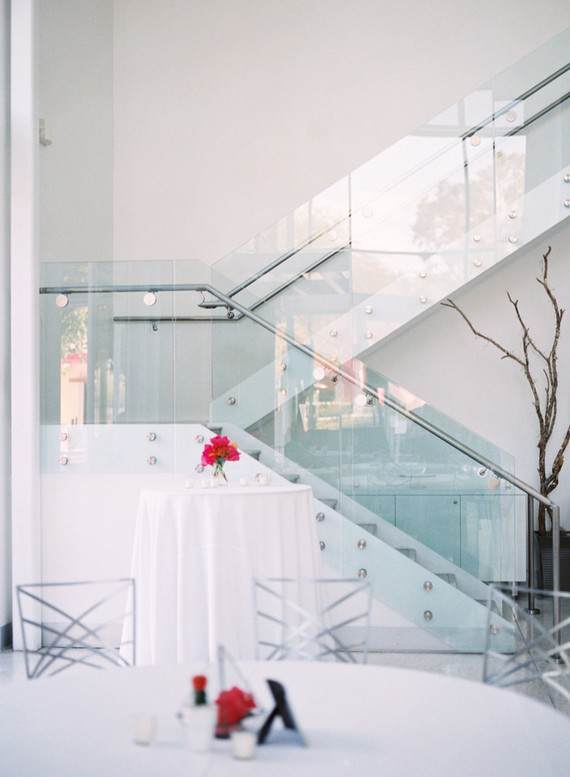 Simple modern wedding decor