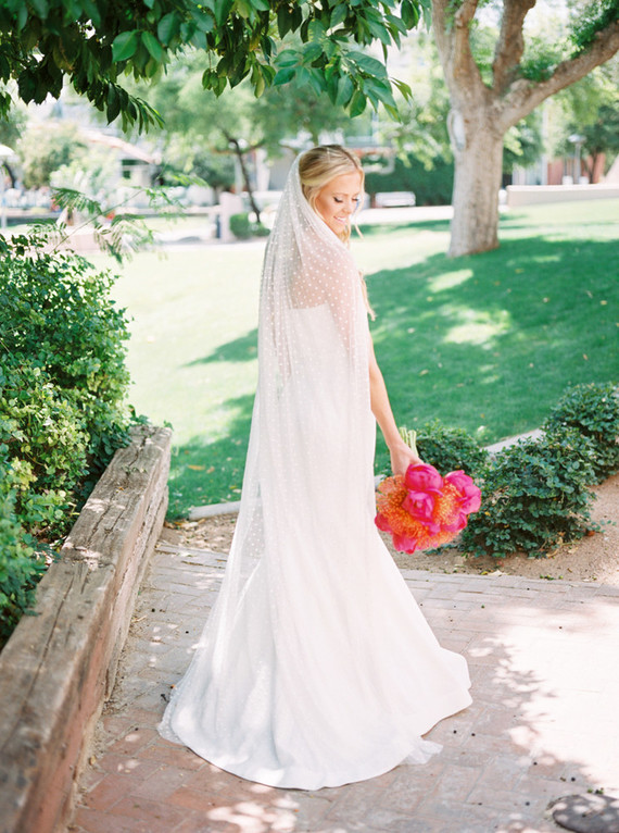 Swiss dot wedding veil