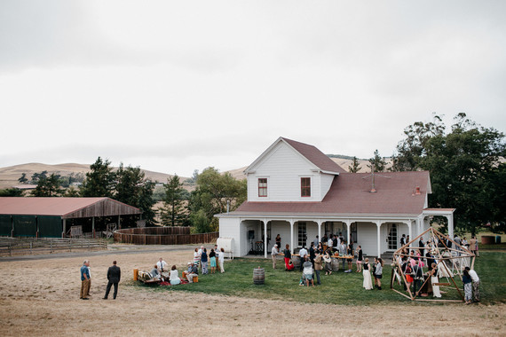 Barn wedding reception