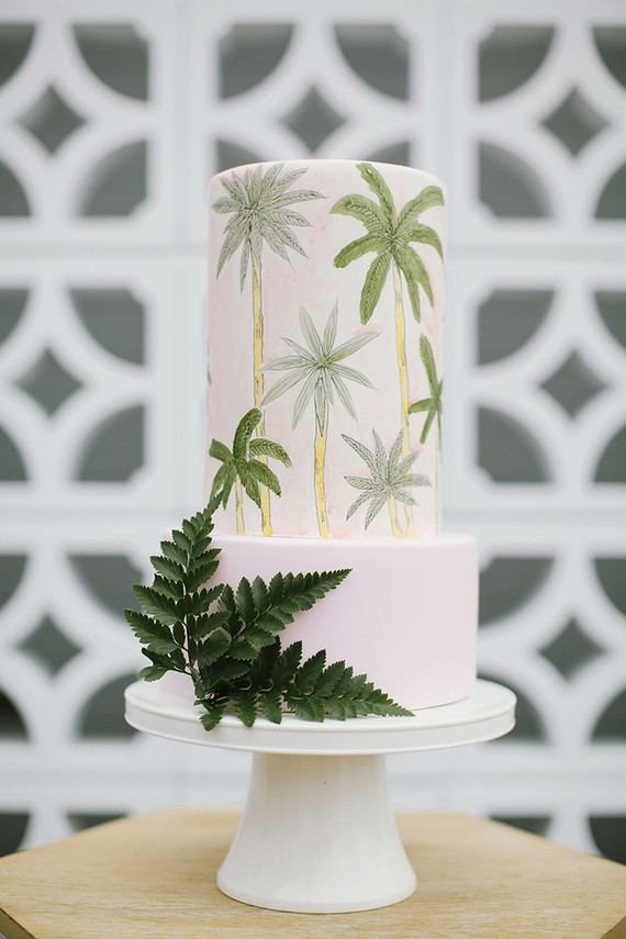 Tropical wedding cake