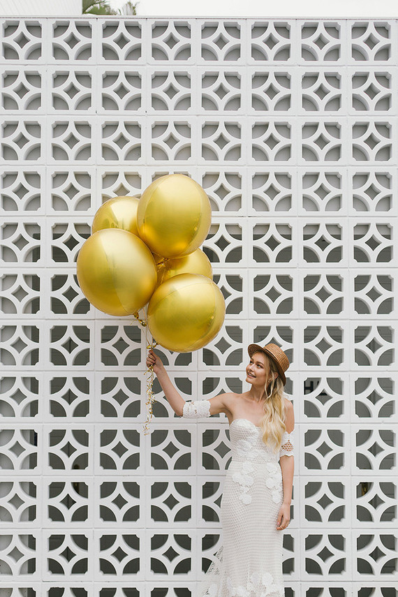 Gold balloons