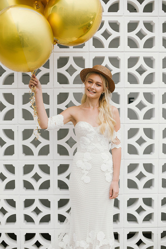 Gold balloons