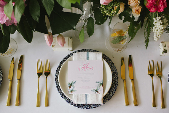 Tropical garden wedding inspiration