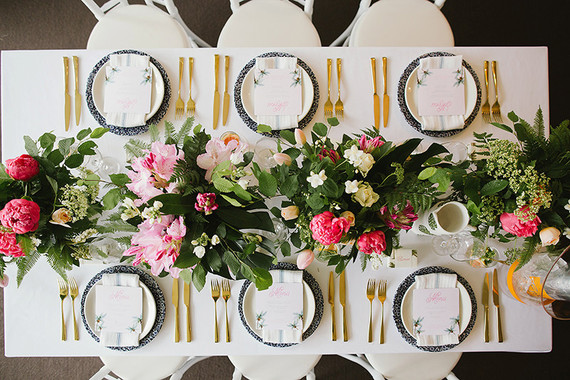 Tropical garden wedding inspiration