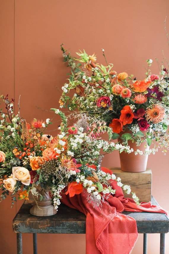 Orange florals