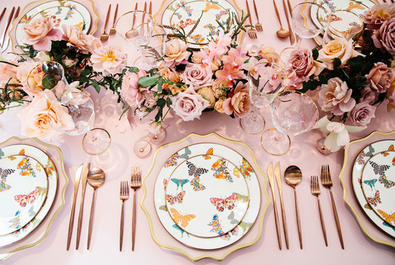 Romantic pink wedding inspiration Inspiration