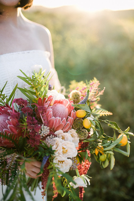 Protea bridal bouquet