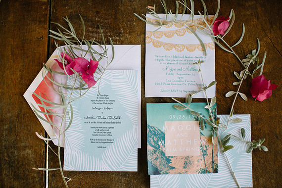 Palm Springs wedding invitation
