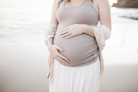 Beach maternity photos