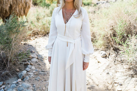 70's inspired wedding dress