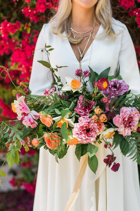 Colorful bridal bouquet