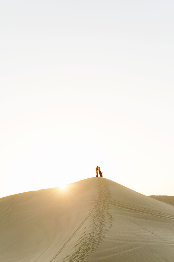 Desert sand dune engagement shoot