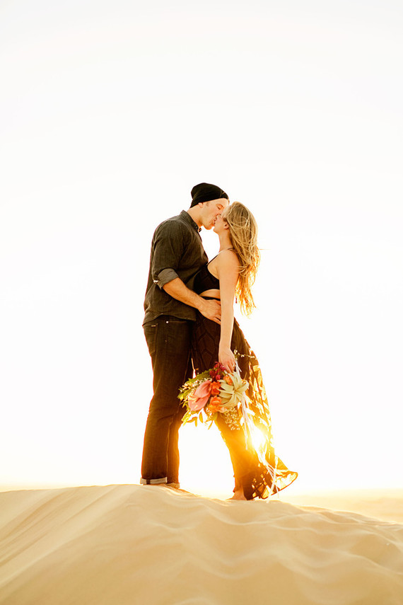 Desert sand dune engagement shoot