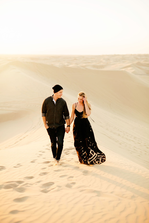 Desert sand dune engagement shoot