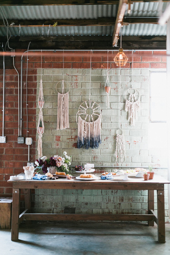 Bohemian sweets table