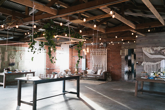 Macrame backdrop