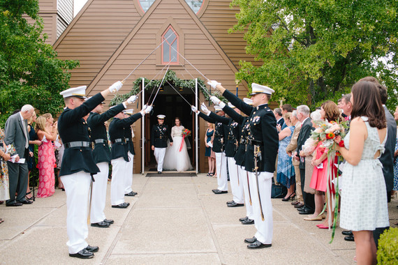 US Marine wedding