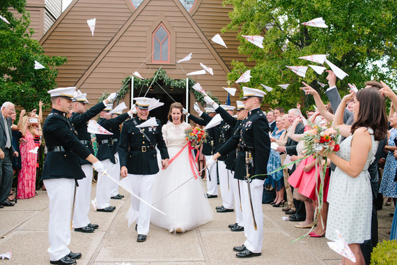 US Marine wedding