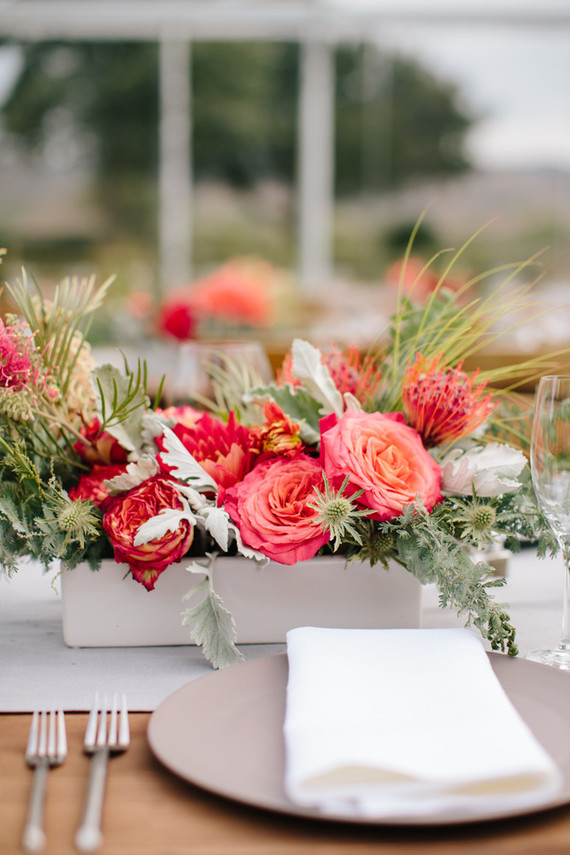 Rustic wedding reception decor