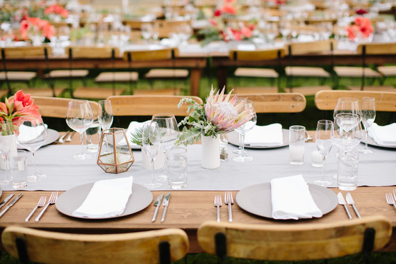 Rustic wedding reception decor