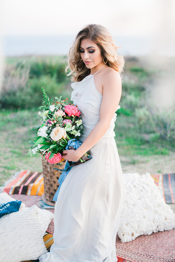 Cream Amsale Aberra wedding dress