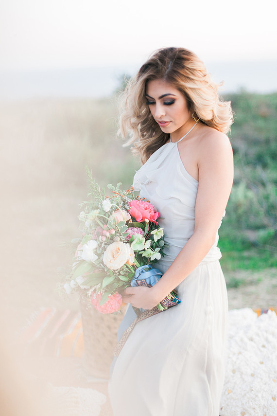 Cream Amsale Aberra wedding dress