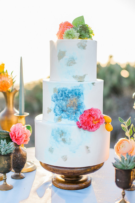 Bohemian wedding cake