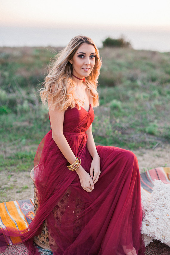 Marsala bridesmaid dress