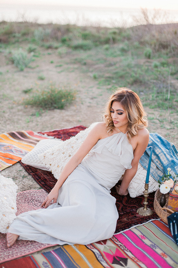 Cream Amsale Aberra wedding dress