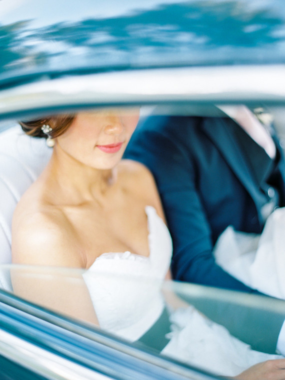 Vintage wedding car